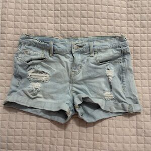 Old Navy Light Blue Distressed Denim Shorts